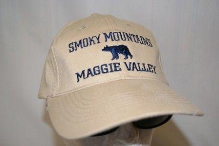 SMOKY MOUNTAINS MAGGIE VALLEY BEAR KHAKI CAP