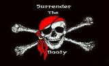 Pirate Surrender The Booty Red Bandana 3'X5' Flag Rough Tex® 100D