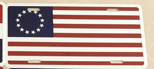 BETSY ROSS AMERICAN ALUMINUM EMBOSSED LICENSE PLATE