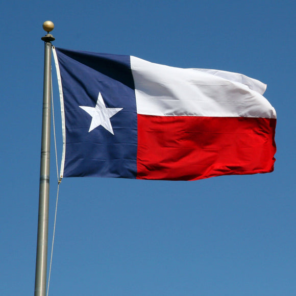 Texas Single Sided 3'X5' Flag Rough Tex® 150D