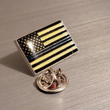 USA Thin Blue Line Police- Cloisonne Hat & Lapel Pin