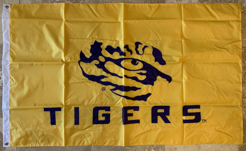 LSU TIGERS® Premium Applique Two-Sided Flag Flag 3x5