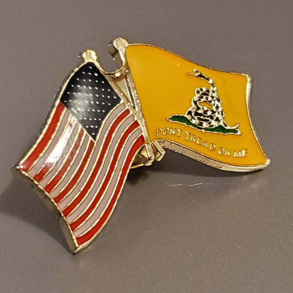 USA Gadsden Don't Tread On Me  Cloisonné Hat & Lapel Pin