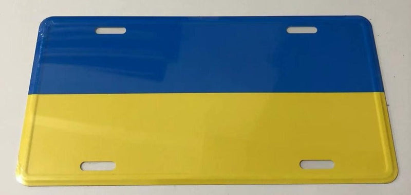 Ukraine Flag Automobile License Plate Aluminum
