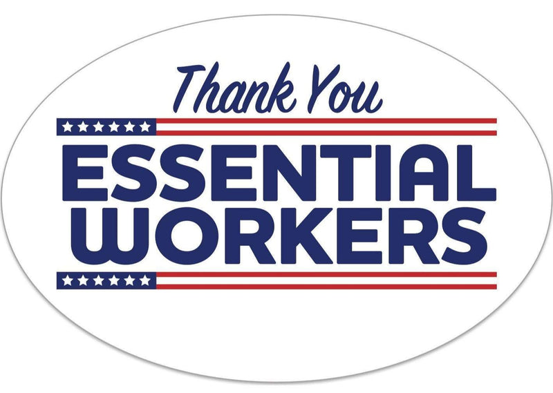 Thankyou Essential Workers Bumper Sticker