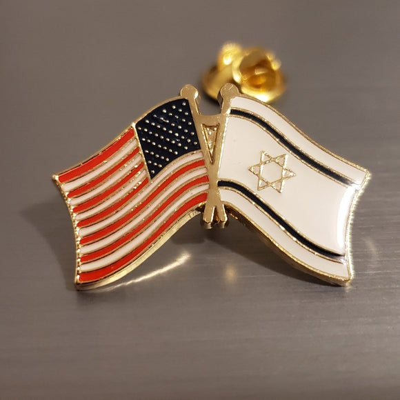 USA Israel Cloisonné Hat & Lapel Pin