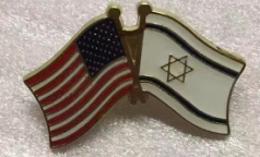 USA Israel Cloisonné Hat & Lapel Pin