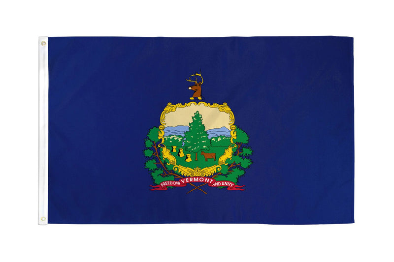 Vermont 12"x18" State Flag (With Grommets) ROUGH TEX® 68D Nylon