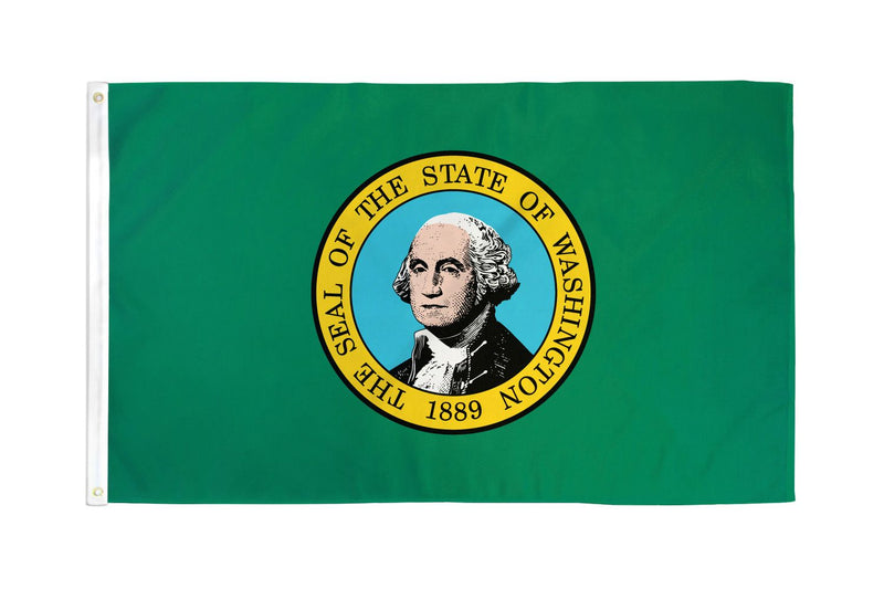 Washington 12"x18" State Flag (With Grommets) ROUGH TEX® 68D Nylon