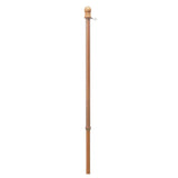 All American Betsy Ross Banner 5' Foot 1" Diameter Hard Wood Flag Pole Set With Wood Ball Top